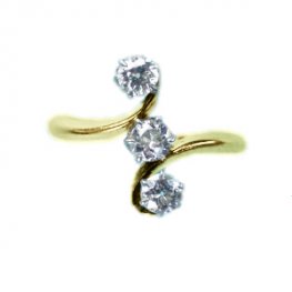 Vintage Diamond Ring A Diamond Three Stone Crossover Ring